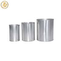 Bidon rond en fer blanc vide de 500 ml avec couvercle, boîte métallique pour emballage chimique et industriel, personnalisable