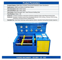 Banco de Pruebas Hidráulico Horizontal Compacto DN65 para Pruebas de Presión en Válvulas Industriales Pequeñas