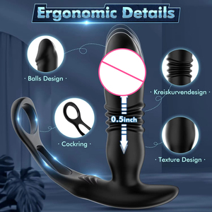 Massaggiatore Prostatico con Controllo App, Anello Fallico per Uomini, Vibratore Anale Telescopico Bluetooth, Stimolatore Punto P per Ritardare l'Eiaculazione Maschile - Product Image 4