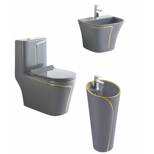 Trọng lực tuôn ra dual-tuôn ra phòng tắm treo tường WC Set giấu Phễu thoát nước tường treo P-trap nhà vệ sinh Tank Đối với trang chủ - Product Image 2