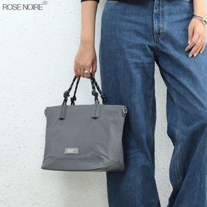 Nuevo Estilo 2026 Bolso Tote Simple de Nylon Impermeable con Correa Cruzada Inspirada en Colores, Ligero, de Mano, Unisex, Coreano - Product Image 4