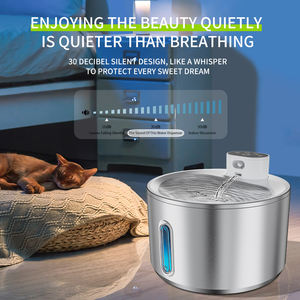 Mèo đài phun nước thép không gỉ 140oz/<span class=keywords><strong>4L</strong></span> không dây uống đài phun nước Pin hoạt động có thể sạc lại với cảm biến chuyển động - Product Image 5