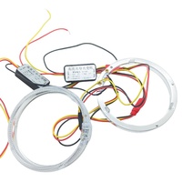 AUTO IDEAL Anneaux lumineux LED Angel Eyes 80/95mm Blanc+Jaune Bicolore 12V 6000K Neuf pour F10 Garantie 12 mois