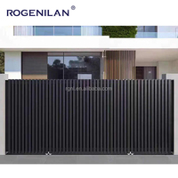 Portes coulissantes privées modernes en métal de jardin de cour de système de porte en aluminium de maison électrique résistante pour des maisons