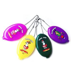 Monedero de PVC y Goma Personalizado con Impresión, Bolsa para Monedas, Llavero de Silicona Suave, Regalos de Navidad - Product Image 1