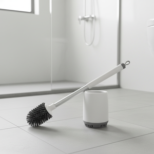Cepillo de Limpieza <span class=keywords><strong>para</strong></span> Inodoro de TPE Suave de Alta Calidad, Ajustable, Ecológico, de Diseño <span class=keywords><strong>para</strong></span> Montar en la Pared, con Soporte de Aluminio <span class=keywords><strong>para</strong></span> Baño - Product Image 1