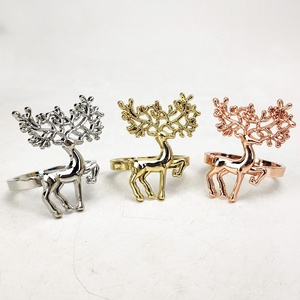 Cerf <span class=keywords><strong>de</strong></span> noël wapiti anneau <span class=keywords><strong>de</strong></span> <span class=keywords><strong>serviette</strong></span> pour la <span class=keywords><strong>table</strong></span> - Product Image 5