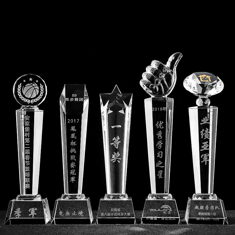 Настраиваемый хрустальный футбольный трофей, металлический трофей, футбольные трофы и хрустальные медали