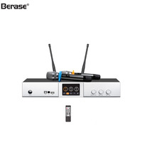 Berase ev Karaoke 2 mikrofon girişi mikser 2 kanal entegre Stereo ses profesyonel ses elektrikli ses yükseltici