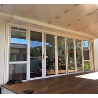 Porte patio panoramique extérieure personnalisée en usine, porte pliante, portes en aluminium pour villa