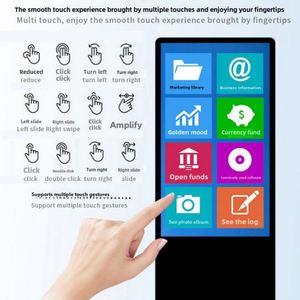 Kiosque tactile IR PC tout-en-un Android 11.0 noir de 55 pouces pour la vente au détail/affiches numériques/centres commerciaux/métro - Product Image 5