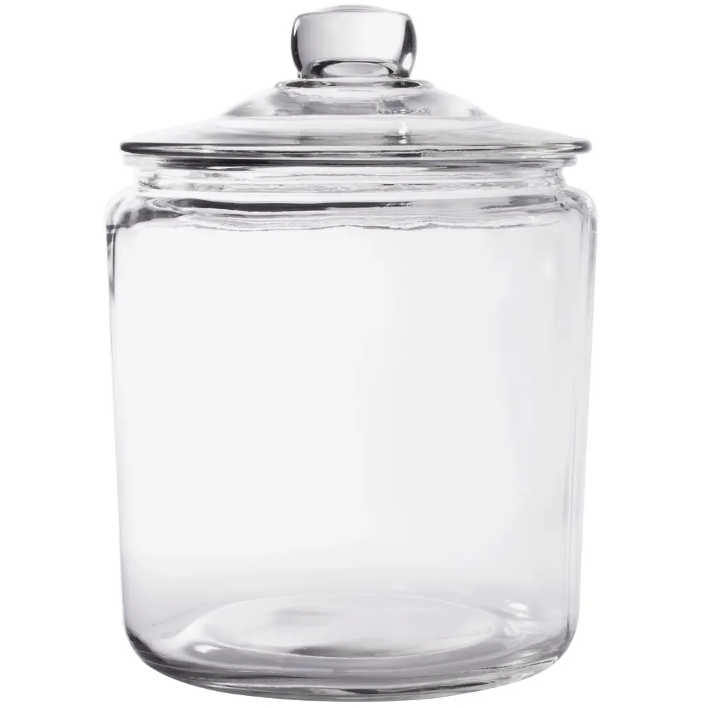 large 1 gallon round glass storage cookie candy food jars mason jars with lids in bulk