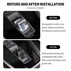 Fundas para Palanca de Cambios de Coche para <span class=keywords><strong>Audi</strong></span> <span class=keywords><strong>A3</strong></span> S3 RS3 8Y Q3 2021 <span class=keywords><strong>2022</strong></span> 2023 2024, Accesorios Interiores de Fibra de Carbono ABS para Caja de Cambios, LHD RHD - Product Image 5