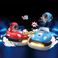 Voiture télécommandée 2,4 GHz avec pare-chocs 180 °   Voitures de course RC de compétition avec rotation, éjection en cas de collision, lumières LED et musique