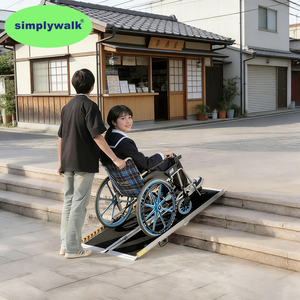 Rampa Plegable Doble Simplywalk, 300 kg, 1520 mm, Perfil Extruido, Rampa para Clima Lluvioso, <span class=keywords><strong>Servicio</strong></span> de Marca Privada, ISO 9001 - Product Image 1