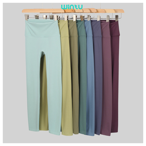 Leggings da Palestra di Alta Qualità con Vita Elastica per Donne, Pantaloni da Yoga Effetto Nudo, Motivo Uniforme, Vita Alta per Fitness Femminile - Product Image 1