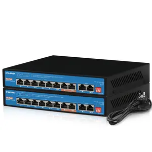 2 Years Warranty 8 Ports POE Switch 10/100Mbps Ethernet Switch 2 Uplink Ports External Power Adaptor Network Switch