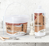 TIMESRUI JES Résine Nouvelle Sans Bulles Kit de Résine Écologique DIY à Base d'Eau Jesmonite, Respectueuse de l'Environnement et Non Toxique pour le Bricolage