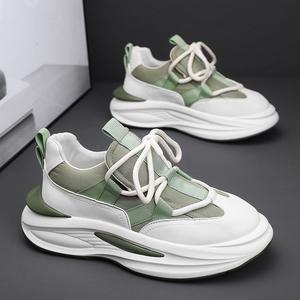 Nouvelle Tendance : <span class=keywords><strong>Chaussures</strong></span> Décontractées Légères <span class=keywords><strong>en</strong></span> Cuir pour Hommes, <span class=keywords><strong>Chaussures</strong></span> de Sport Respirantes de Luxe pour Hommes, Idéales pour la Marche et la Course - Product Image 1