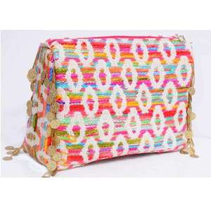 Sac à main pour femme en toile à motif géométrique, fermeture éclair, fait main, écologique, résistant à l'eau, durable, de haute qualité, portable - Product Image 4