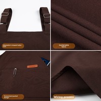 Tablier en rayonne imprimé avec logo, résistant à l'eau et à l'huile, nouveau style, personnalisé, pour la restauration, résistant aux taches, pour femmes, pour la cuisine et la publicité