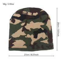 Gorro de Punto Personalizado al por Mayor a Precio Económico, Gorro de Punto Estilo Europeo Americano, Gorro de Punto Jacquard con Camuflaje, Unisex