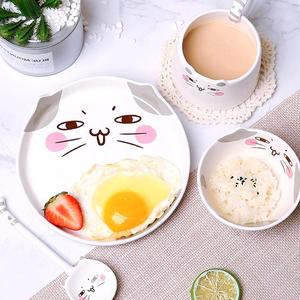 Los niños vajilla 4pcs de la cena de cerámica plato Animal en forma de diseño - Product Image 5