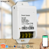 Module de relais Wi-Fi intelligent à 1 canal, interrupteur à distance, AC 85-265V 6600W 30A, récepteur RF433, minuterie, commande vocale, relais compatibles avec Alexa