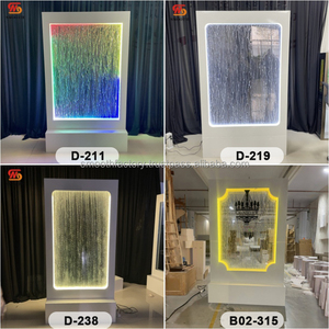 ป้ายต้อนรับงานแต่งงานแบบอินเดีย LEDA พร้อมไฟ LED ตกแต่งน้ำพุ ปรับแต่งได้ ฉากหลังโลหะรูปน้ำตกสำหรับทางเข้าพิธีต้อนรับ - Product Image 4