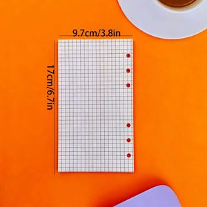 45-Sheet 6-Hole Loose-<b>Leaf</b> Hardcover Notebook Refills Set (Lined/Blank/Grid/Memo) Silk <b>Screen</b> Printed Premium Paper - Product Image 5