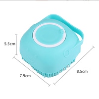 Outil de toilettage pour animaux de compagnie en TPR Brosse de massage pour la douche et le bain pour chiens et chats Éliminateur
