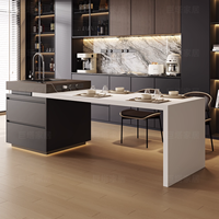 Juego de Muebles de Cocina Modernos y Ecológicos para Hoteles de Lujo, Diseño Song, con Paneles de Puerta Acrílicos, Garantía de Más de 5 Años, Gabinete para Exteriores