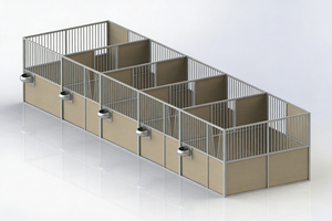 Box per <span class=keywords><strong>Cavalli</strong></span> 12x12ft Zincato a Caldo con Frontale e Pareti Divisorie per Club Equestri, Box Economico per <span class=keywords><strong>Cavalli</strong></span> da Dressage - Product Image 4