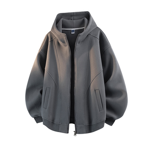 Sweat-shirt ample de couleur unie de style streetwear, fabricant de sweat-shirt en molleton de qualité supérieure, col rond, sweat-shirt surdimensionné - Product Image 2