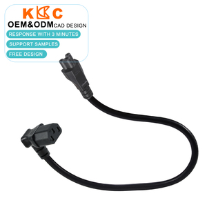 Câble d'alimentation IEC C13 à C5 à angle droit, câble d'alimentation pour ordinateur portable à 3 broches, alimentation CA durable pour moniteur, directement de l'usine - Product Image 5