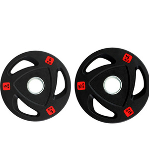 高品质举重杠铃配重板健身器材圆盘橡胶配重板家用健身房 - Product Image 3