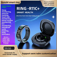 Anillo Inteligente SQ R11C con Pantalla, Bluetooth, Control de Video por Gestos, Frecuencia Cardíaca, Oxígeno en Sangre y Monitoreo Deportivo