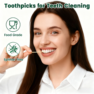 Mịn Vòng dùng một lần thân thiện với môi tre tăm xỉa răng 6.5cm từ Trung Quốc cho đám cưới cắm trại sự kiện - Product Image 3