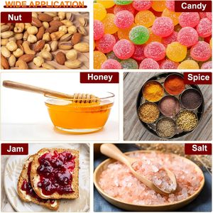Wholesale Hexagonal Glass Honey Jars with Dipper 180ml/280ml/380ml/500ml Capacities Fruit & <b>Seeds</b> <b>Storage</b> Custom Logo - Product Image 5