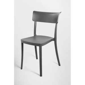 Set di 18 Sedie Impilabili SARETINA in Polipropilene Grigio Ardesia, Opzione Prima Scelta per Bar e Ristoranti, Modello SPP00G_bncl - Product Image 2
