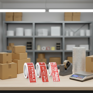 <b>Strong</b> Adhesive Waterproof Handle with Care Fragile Shipping Warning Labels Paper Material Stickers for Supermarket <b>Boxes</b> - Product Image 5