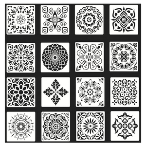 Diseña tu Propio Plantilla de Mandala, <span class=keywords><strong>Plantillas</strong></span> de Flores <span class=keywords><strong>para</strong></span> Pintar en Paredes - Product Image 1