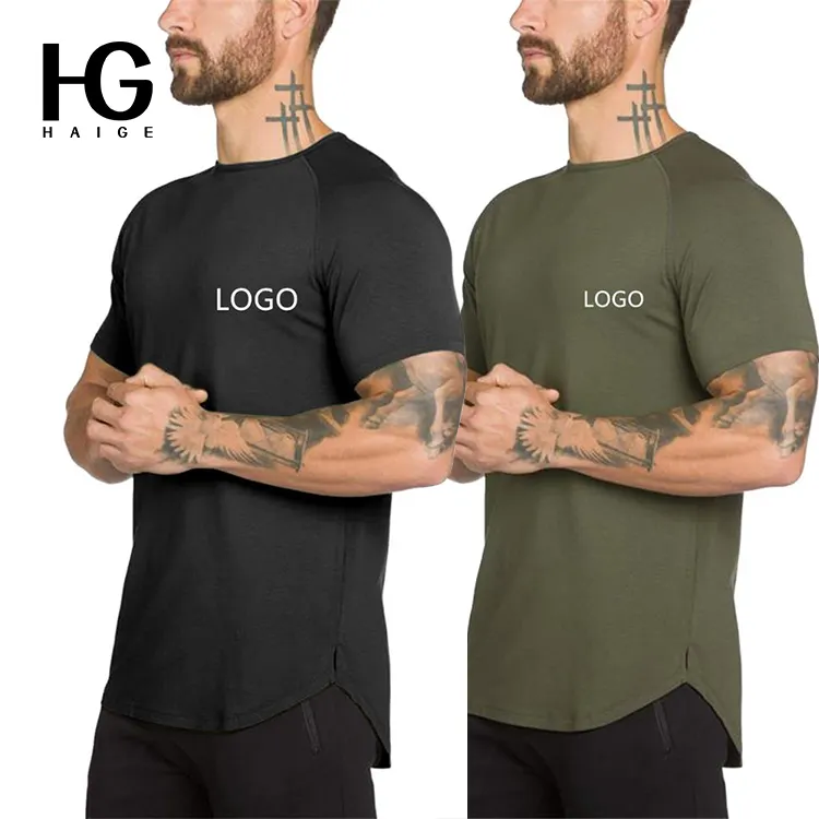 Cotton T-shirts For Men Summer Cotton Fitness Running Shirts Dry Fit Men Workout Gym Short Sleeve Plain T Shirts For Sale