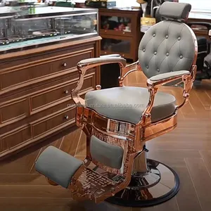 high quality luxury rose gold barber chair for men