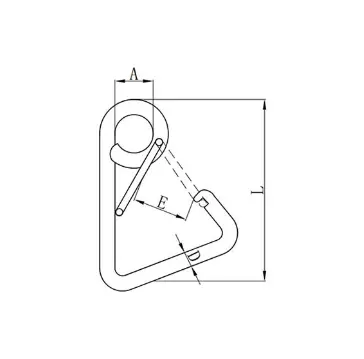 China Großhandel Huifeng Rigging Hardware Zubehör 304 316 Edelstahl Karabiner Feder Karabiner haken