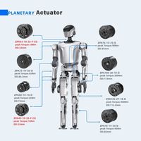 Actuadores Robóticos ZBDynamiX con Motores DC sin Escobillas de 140 RPM, Doble Codificador, Robot Humanoide de Servicio con IA, Exoesqueleto para Caminar