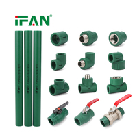Raccords de plomberie PPR vert foncé spéciaux IFAN pour l'Amérique du Sud, 20-110 mm, service OEM, prêts pour le marché Mercosur