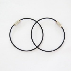 พวงกุญแจลวดสแตนเลสสีดำแบบเกลียวล็อค ยี่ห้อ YIWANG ขายส่ง - Product Image 2