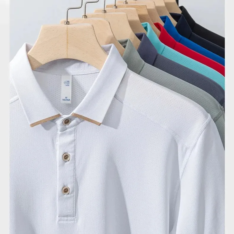 하이 퀄리티 남성 골프 100% 폴리에스터 티셔츠 사용자 정의 로고 남자의 일반 빠른 건조 티셔츠