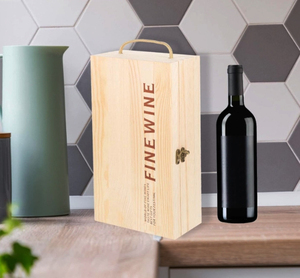 Cadeau élégant Porte-<span class=keywords><strong>vin</strong></span> en bois Décoratif Boîte-cadeau Emballage Stockage du <span class=keywords><strong>vin</strong></span> Mallette de transport - Product Image 4